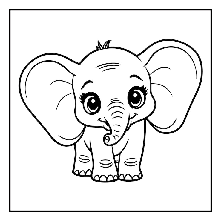 Vector cute and easy coloring pages with kawaii animals fast food amp sweet treats for kids