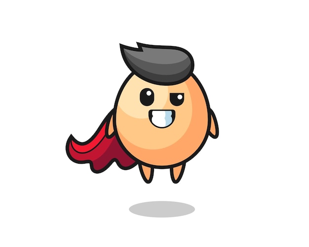 Симпатичный яичный персонаж в виде летающего супергероя