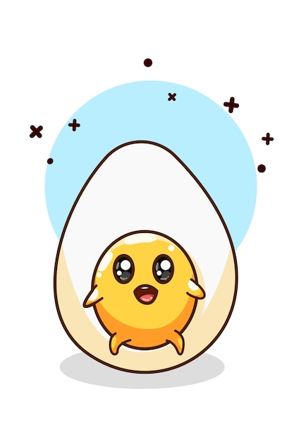 Vector a cute egg illustration hand drawing