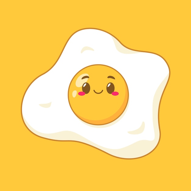 Vector cute egg mascot