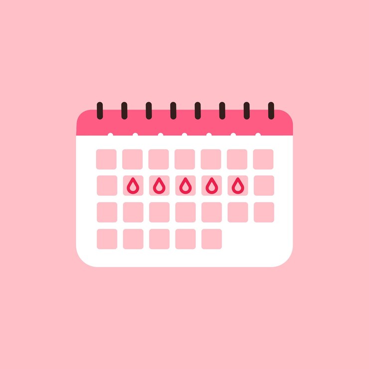 वेक्टर cute element calendar planner for menstrual critical days checklist schedule for intensity menstrua