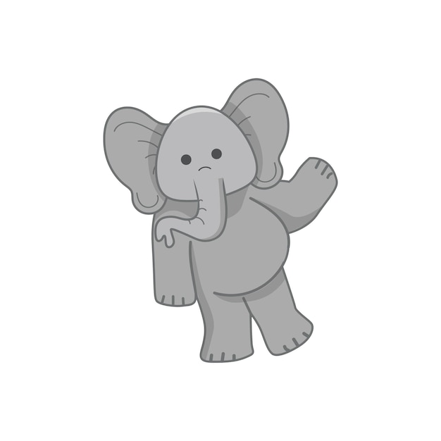 Cute Elephant Cartoon Vector