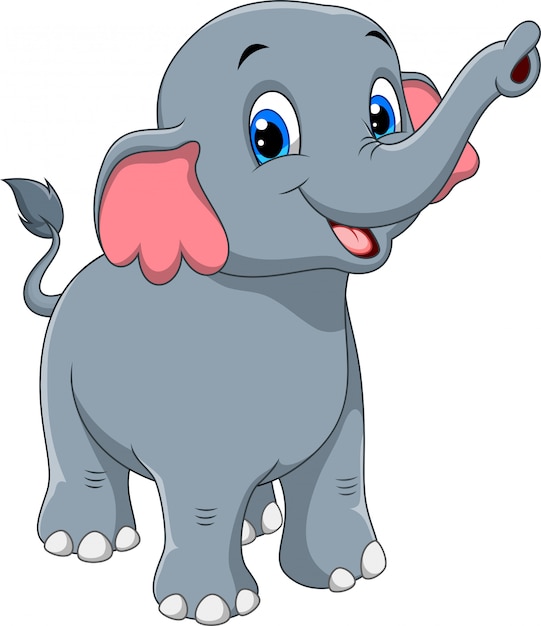 Vector cute elephant cartoon