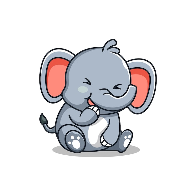 Cute elephant character mascot