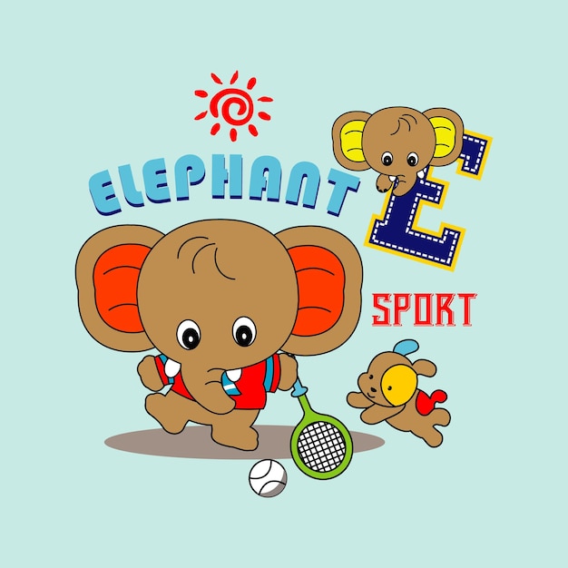 cute elephant design cartoon vector illustration