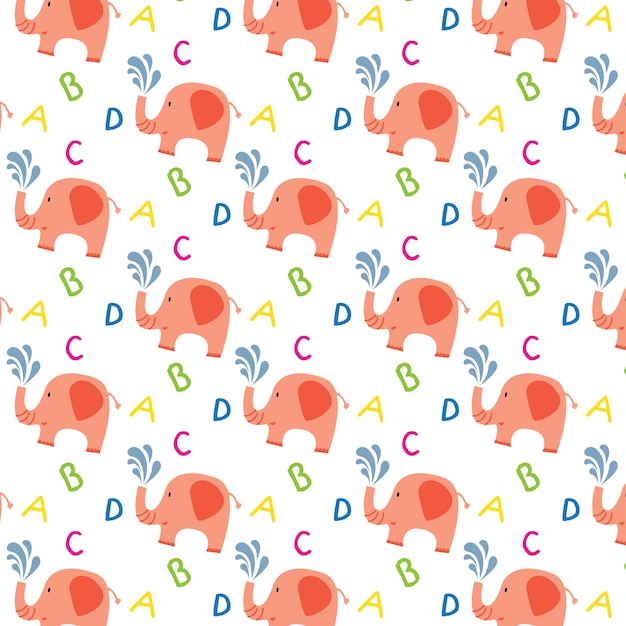 Cute elephant pattern