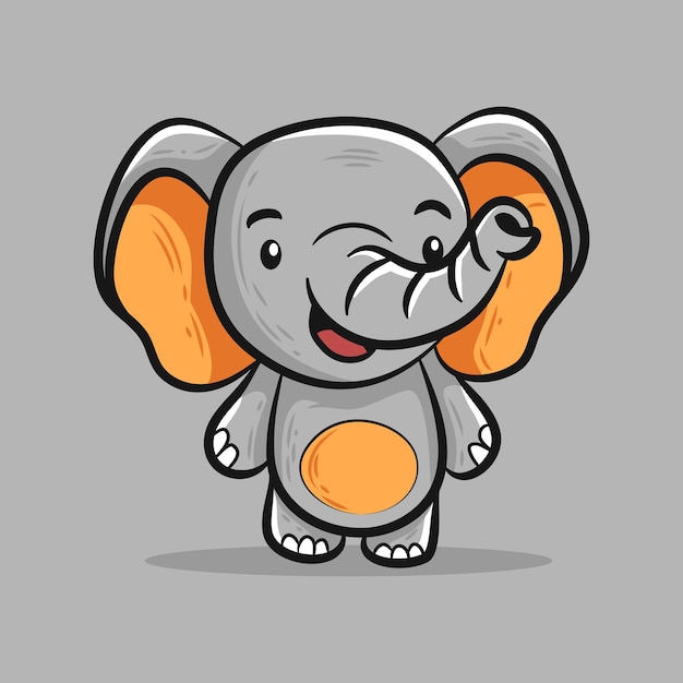 Vector cute elephant vector