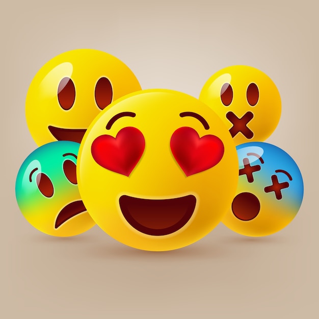 Cute emoticons set