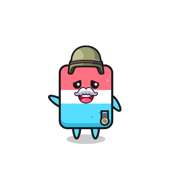 Cute eraser as veteran cartoon , cute design