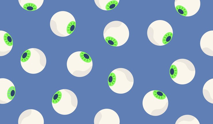 Vector cute eye balls pattern background vector design