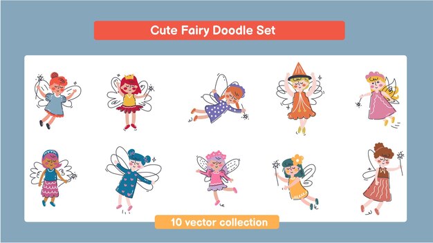 Cute Fairy Doodle Set