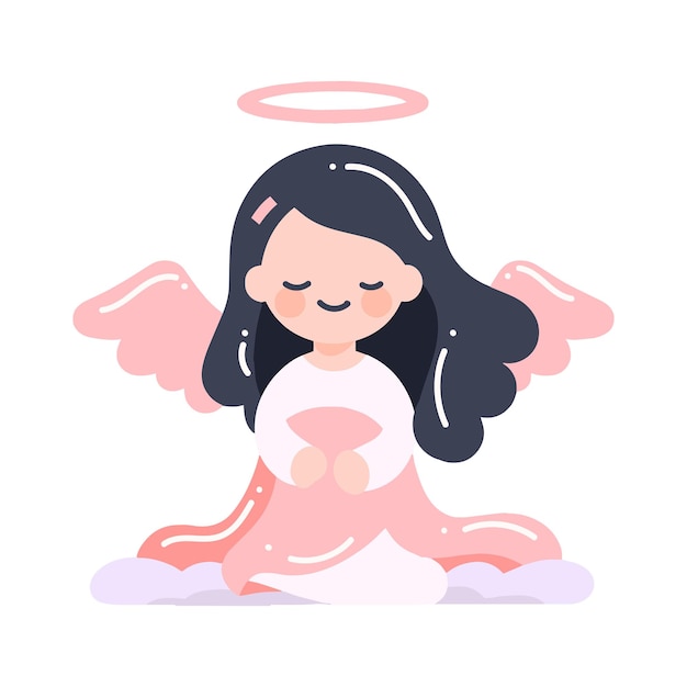 Cute fairy in flat style isolated on background
