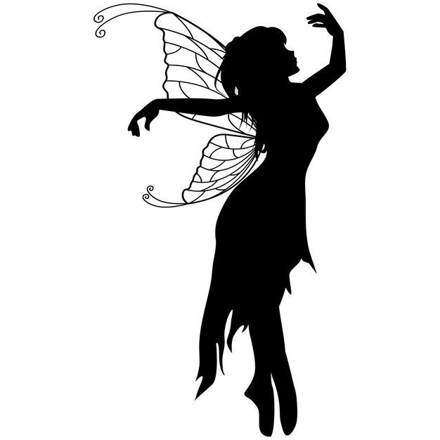 Cute fairy silhouette