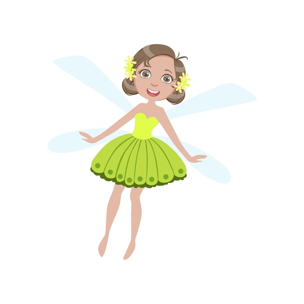 Милая фея с крыльями стрекозы девчачий мультипликационный персонаж
