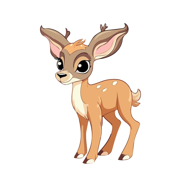 cute fallow deer vector