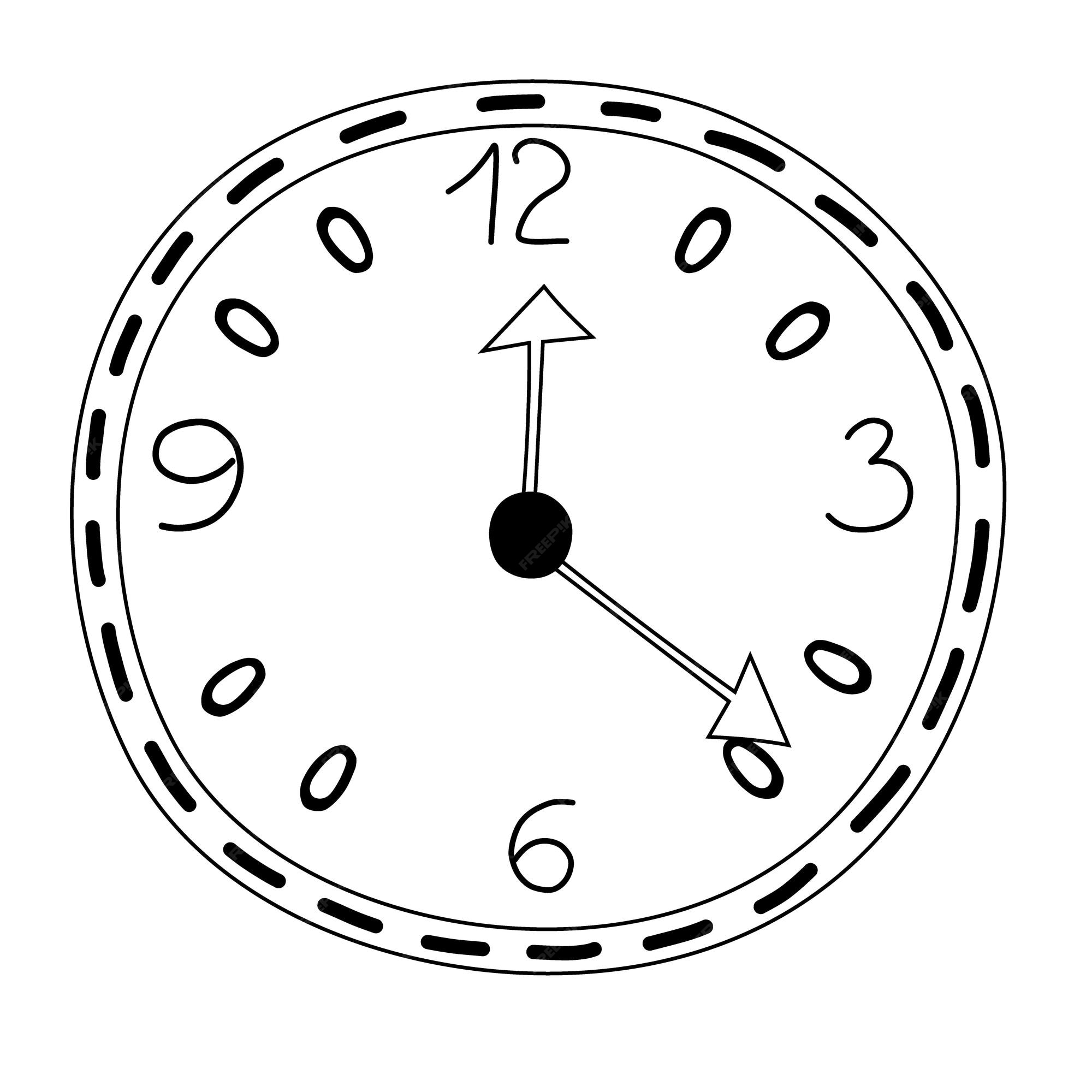 Premium Vector Cute and fashionable wall clock black and white