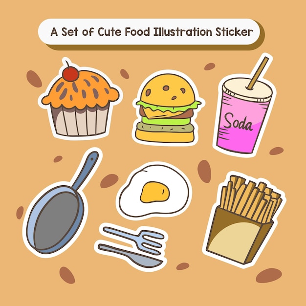 Food and Drink Digital Stickers (Food Stickers, GoodNotes Stickers