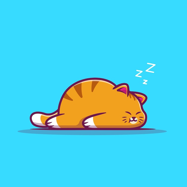 Cute Cat Sleeping On Pillow Cartoon Vector Icon Illustration. Flat Cartoon  Concept 10662137 Vector Art at Vecteezy