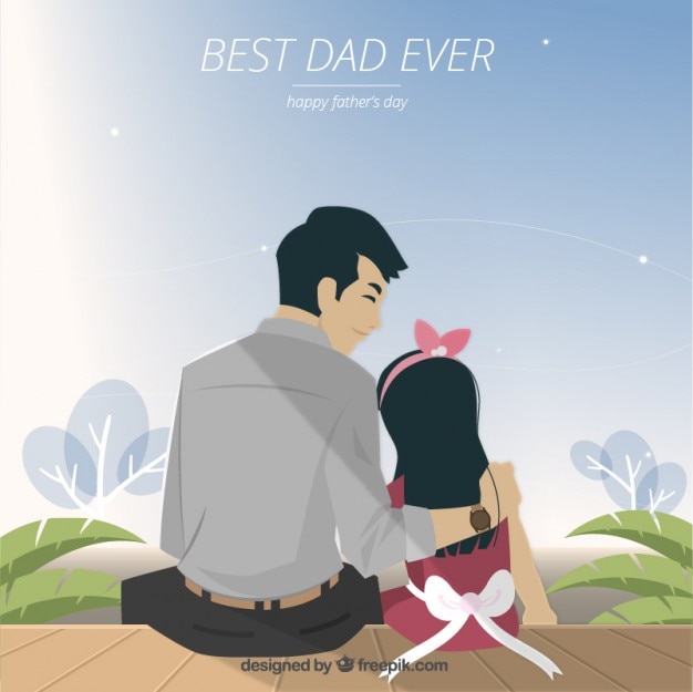 Cute father's day illustration