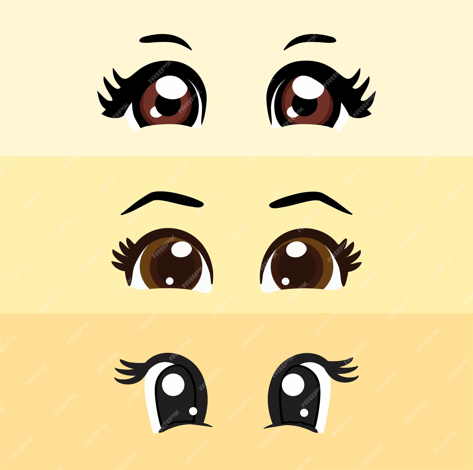 premium vector l drawing cute anime eyes. illustraion design. royalty free.  15805508 Vector Art at Vecteezy