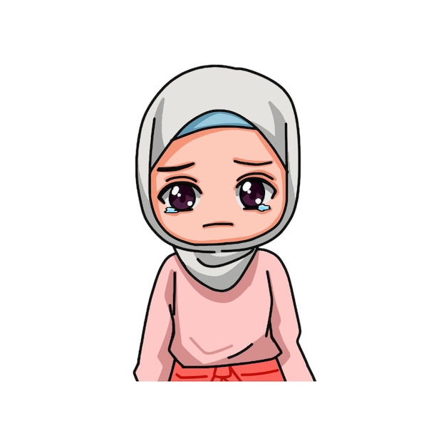 Cute female muslim character