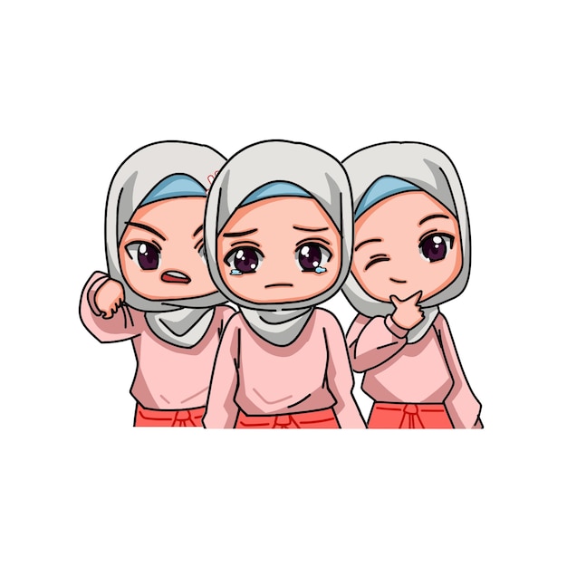 Cute Female Muslim Character