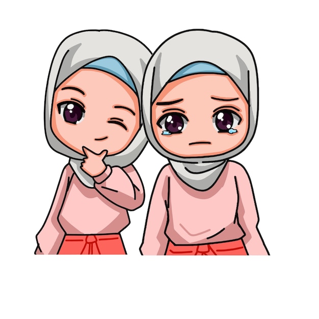 Cute Female Muslim Character