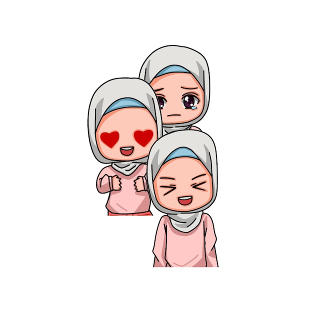 Cute Female Muslim Character