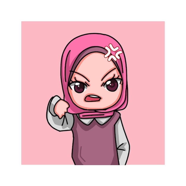 Cute Female Muslim Character