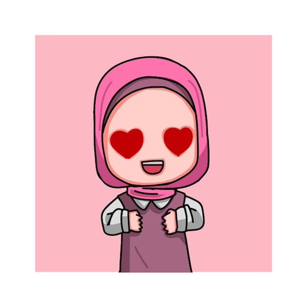 Cute female muslim character