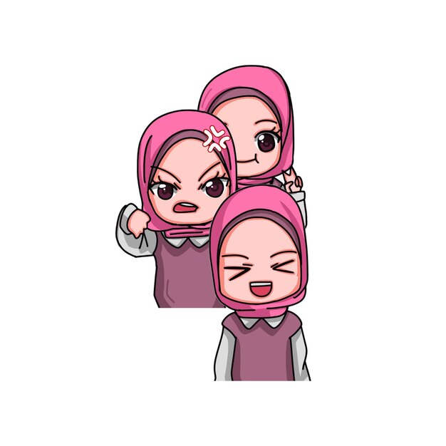 Cute female muslim character