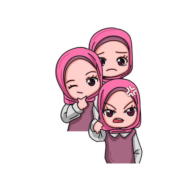 Cute Female Muslim Character