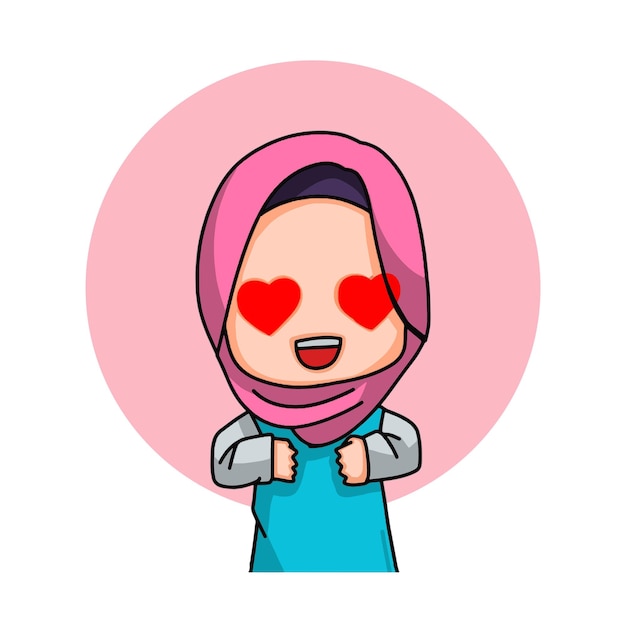 Cute Female Muslim Character