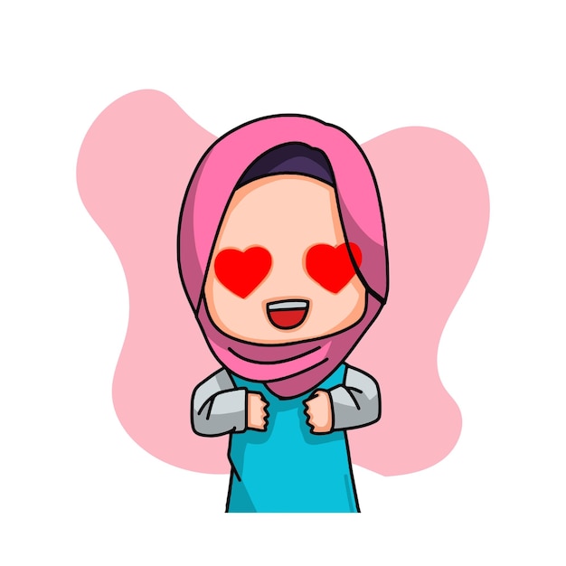 Cute Female Muslim Character