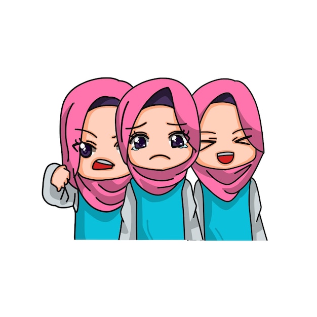 Cute Female Muslim Character