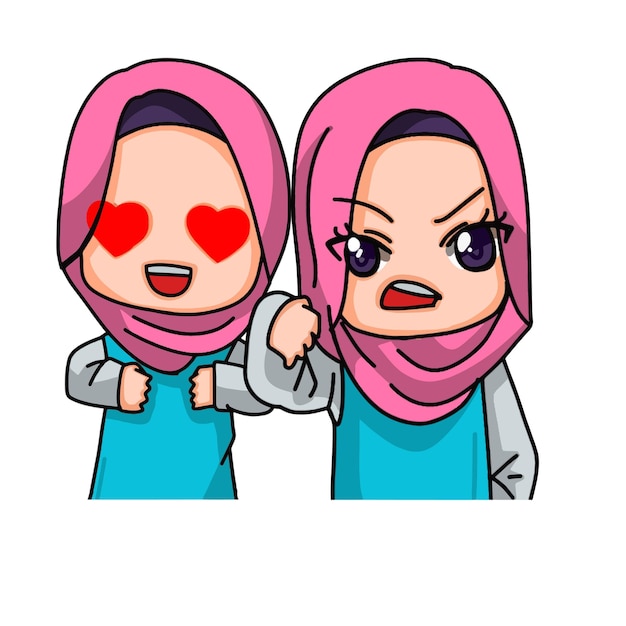 Cute Female Muslim Character