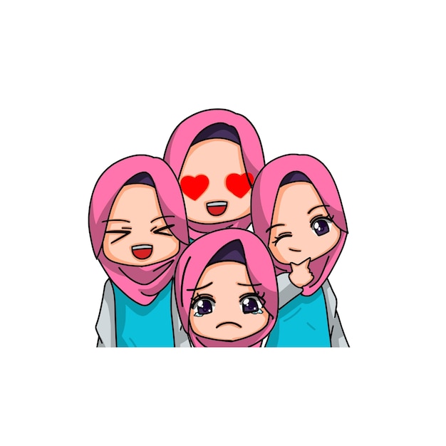 Cute Female Muslim Character