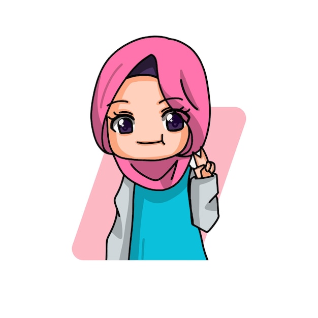 Cute Female Muslim Character