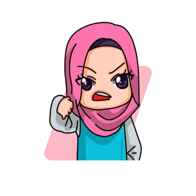 Cute Female Muslim Character