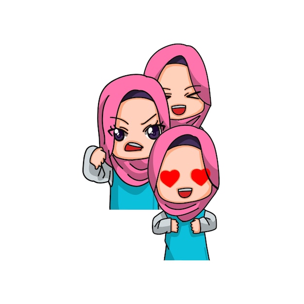 Cute Female Muslim Character