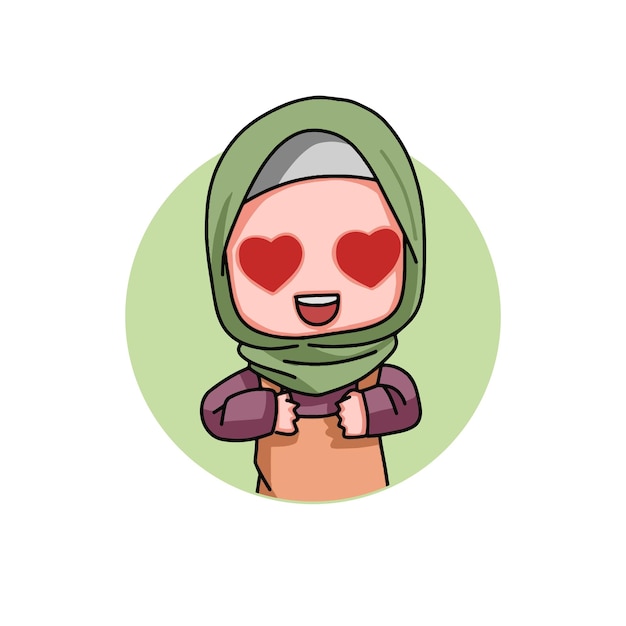 Cute female muslim character