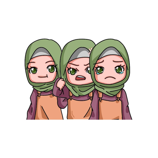 Cute Female Muslim Character