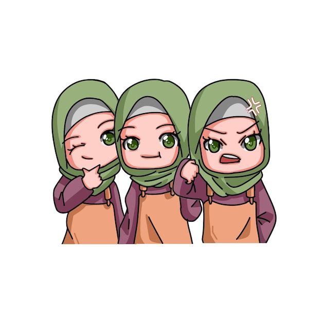 Cute Female Muslim Character