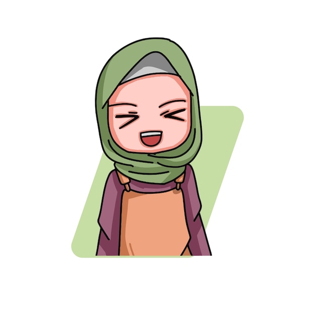 Симпатичный женский мусульманский персонаж