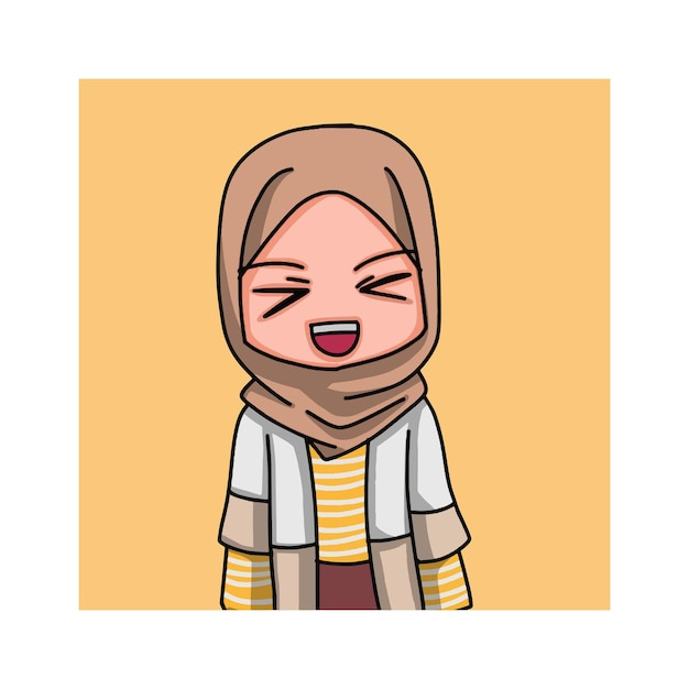 Cute Female Muslim Character