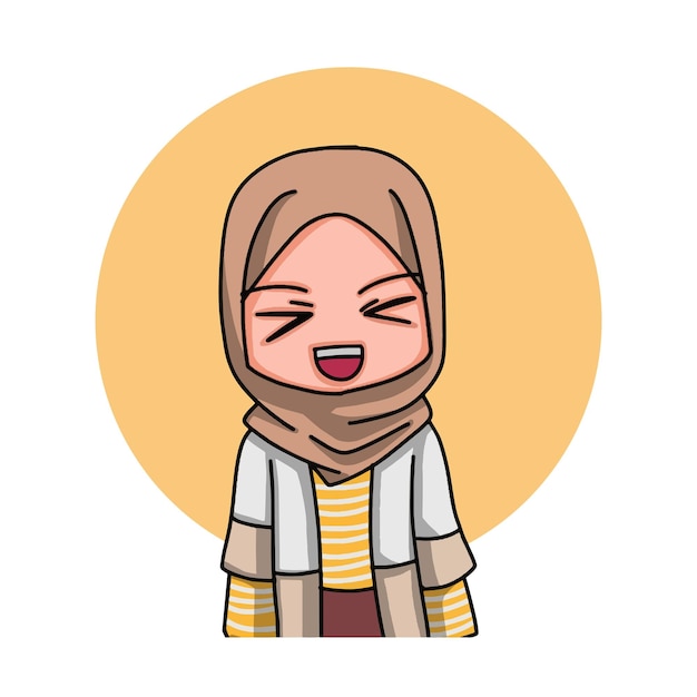 Cute Female Muslim Character