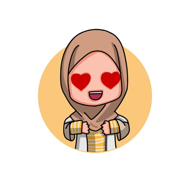 Cute Female Muslim Character