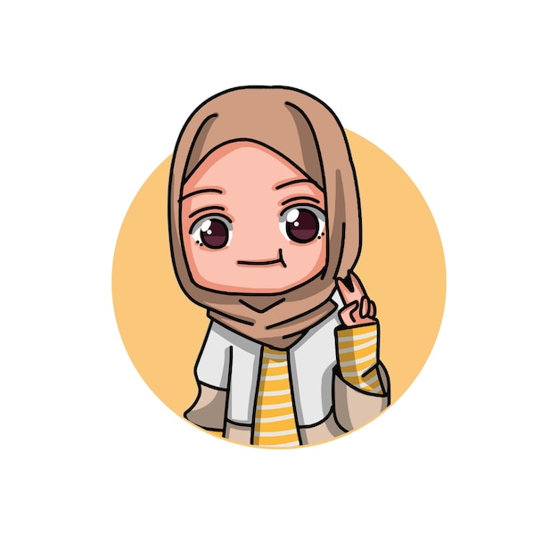 Cute Female Muslim Character