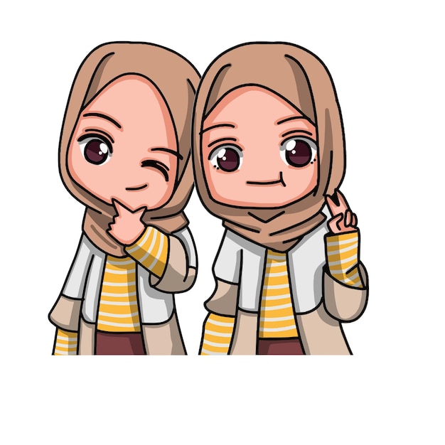 Cute Female Muslim Character