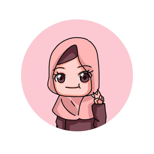 Cute female muslim character